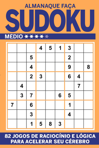 Almanaque faça Sudoku - Nível Médio, de On Line a. Editora IBC - Instituto  Brasileiro de Cultura Ltda, capa mole em português, 2018